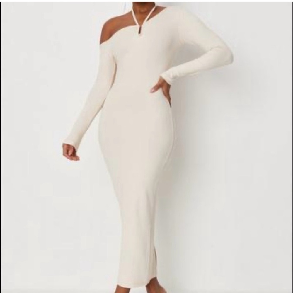 NWT Carli Bybel Missguided Ribbed Midi Halter Dress